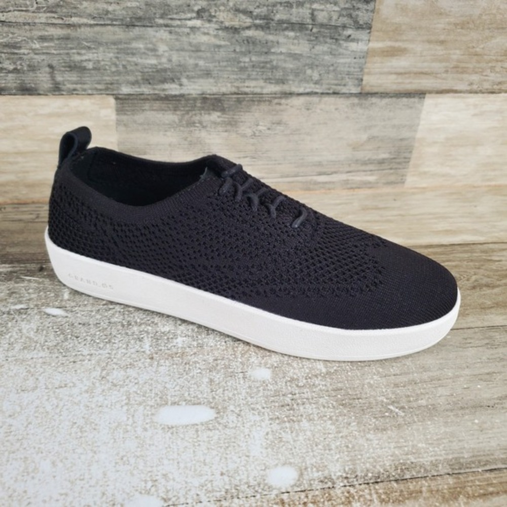 Cole Haan Zerogrand Womens Shoes Sz 5.5 B‎ Running Black Knit Lace Up Sneakers